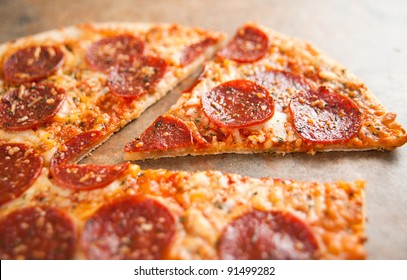 Thin Crust Pepperoni Pizza