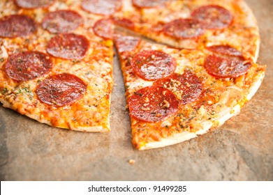 Thin Crust Pepperoni Pizza