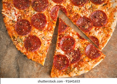 Thin Crust Pepperoni Pizza