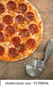 Thin Crust Pepperoni Pizza