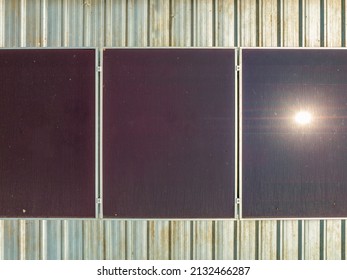 Thin Film Solar Cells Or Amorphous Silicon Solar Cells On A Roof .