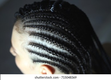 Thin French Braids From Their Own Hair For The Interweaving Of S