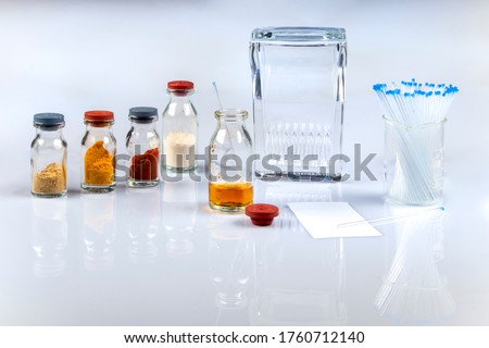 Thin layer chromatography equipments include jar, silica gel, capillary and compounds. TLC method used in purity analysis of compounds in chemistry laboratory.