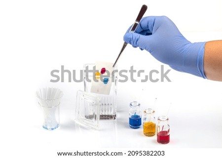 Thin layer chromatography equipments include jar, silica gel, capillary and compounds. TLC method used in purity analysis of compounds in chemistry laboratory.