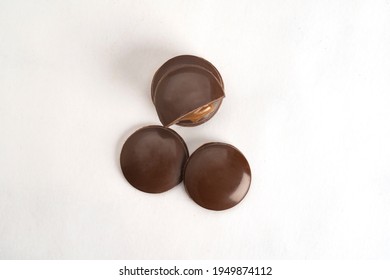 thin milk chocolate with caramel - Shutterstock ID 1949874112