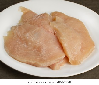 Thin Sliced Chicken Breast, Ready To Be Cooked