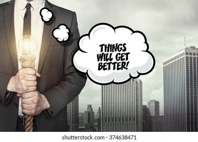 Things will get better text on speech bubble
