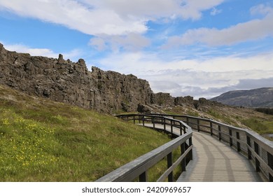 Thingvellir-Althing- Pingvellir-National Park on Iceland- A historic democratic parliament was founded here in 930 AD, one of the first in the world