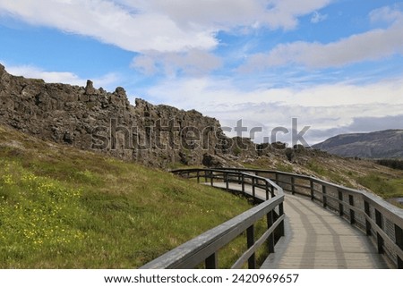 Thingvellir-Althing- Pingvellir-National Park on Iceland- A historic democratic parliament was founded here in 930 AD, one of the first in the world