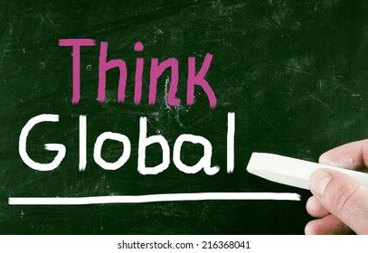 think global concept