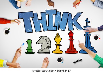 Think Ideas Analysis Smart Chess Competition Concept
