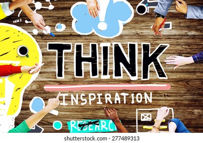 Think Inspiration Knowledge Solution Vision Innovation Concept