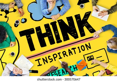Think Inspiration Knowledge Solution Vision Innovation Concept