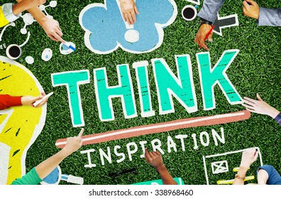Think Inspiration Knowledge Solution Vision Innovation Concept