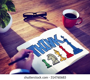 Think Thinking Plan Planning Strategy Brainstorming Concept
