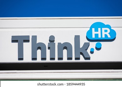 ThinkHR Sign, Logo On Headquarters. ThinkHR Corporation Is Human Resource Consulting Company And Operates A Cloud-based HR Resource Center - Pleasanton, California, USA - 2020