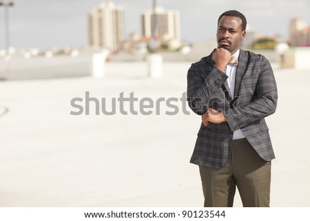 Thinking businessman