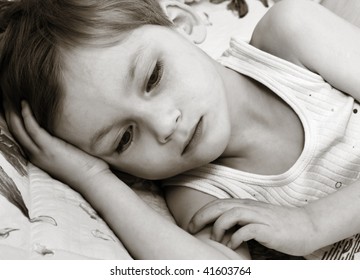 Thinking little boy