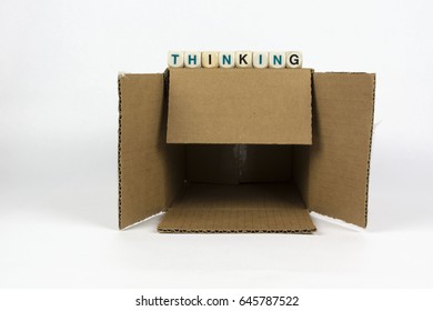 Thinking outside of the box. A representation of a very familiar concept in business strategy and creativity.