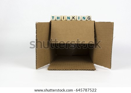 Thinking outside of the box. A representation of a very familiar concept in business strategy and creativity.