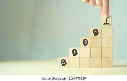 Thinking skills for business leader and manager concept. Team, critical, creative, systematic thinking skill. Upskilling, reskilling, new skill for employee's competency development. Business success - Shutterstock ID 2160978529