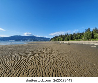 Third Beach and forest view in Stanley Park of Vancouver British Columbia Canada