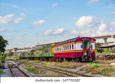 Third class passenger train cabin  in Thailand. - 21st Jul 2019