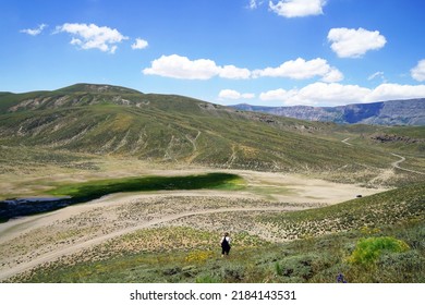 The third lake in the Nemrut crater area, Bitlis, Turkey                               