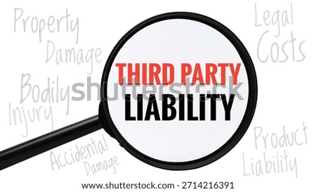 Third party liability concept representing legal responsibility, insurance coverage, risk management, claims, accountability, and financial protection. 