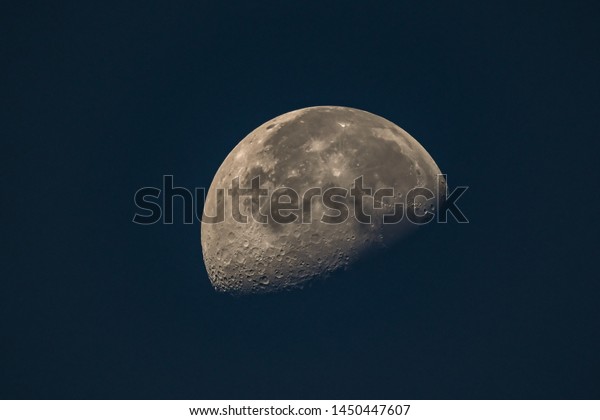 third quarter of moon in\
the evening
