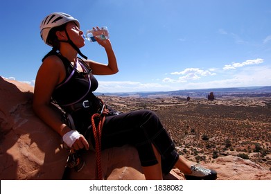 Thirsty rock climber - Powered by Shutterstock