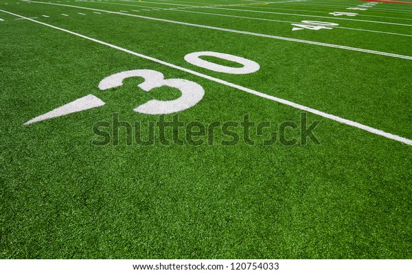 thirty yard line - football\
field