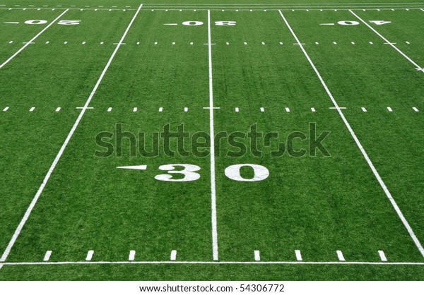 Thirty Yard Line on
American Football Field