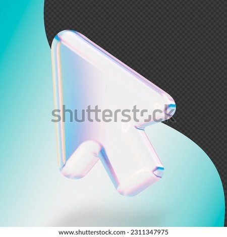 this is a 3d abstract glass cursor with a beautiful palette of colors that can be used in web design