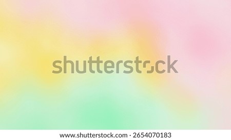 This abstract background features a gentle gradient of pastel colors, including pink, yellow, and green, creating a soft and dreamy texture.
