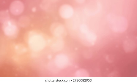 This abstract bokeh background features soft pink and orange colors, creating a dreamy and artistic visual effect. Ideal for design projects, presentations, and creative concepts.