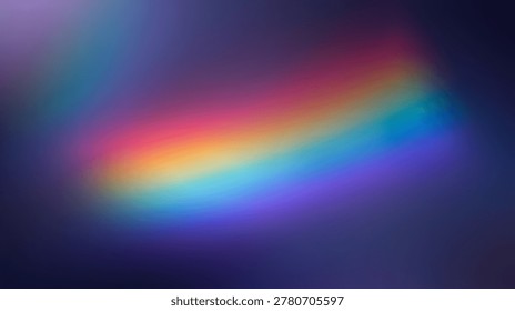 This abstract image features a beautiful rainbow spectrum, showcasing a vibrant display of colors and light. The image is perfect for backgrounds and artistic projects.
