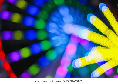 This abstract image features a circular lattice made of vibrant light bokeh arranged in a radial framework. The repeating geometric structure and layered glow create visual depth, making it ideal for modern branding, digital design, and creative commercial use.