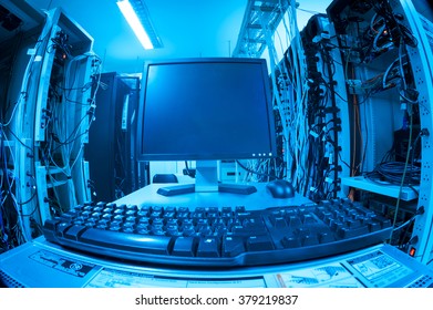 This advanced server technology in a data center, highlighting intricate components and innovative design features. Ideal for tech-related projects.