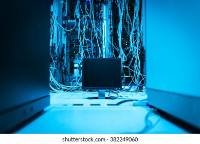 This advanced server technology in a data center, highlighting intricate components and innovative design features. Ideal for tech-related projects.