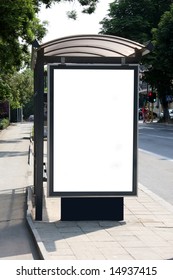 This Is For Advertisers To Place Ad Copy Samples On A Bus Shelter