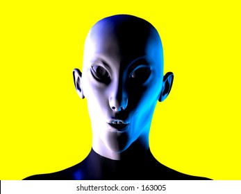 This Is An Alien Which I Created Using A 3D Modelling Package As Well As Photoshop.