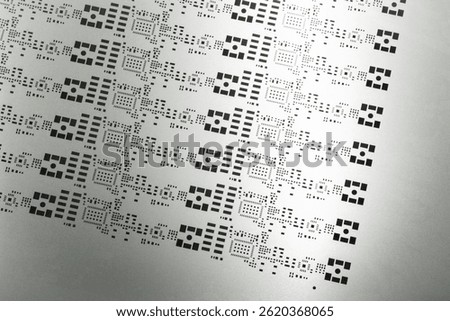 This aluminium PCB stencil features intricate patterns for precise solder paste application during circuit board assembly.