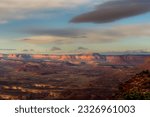 This is another view at panorama point in the maze area of the canyonlands in Utah. Sunrise is fast approaching.