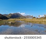 This is the autumn riverside scenery of Mungyeong, Gyeongsangbuk-do.