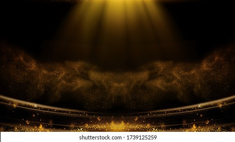 This Is Award Ceremony Black Gold Style Background Material