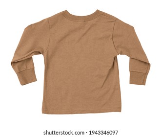 This Back View Amazing Toddler Longsleeve T Shirt Mokup In Brown Sugar Color, Was Made In Such A Way, That You Can Easily Add Your Artwork To Your Products.