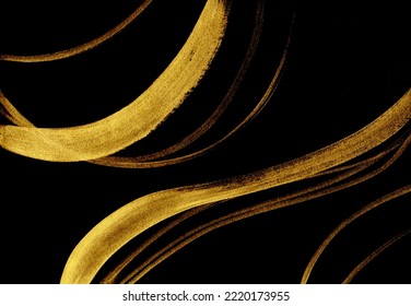 This is a background image in which silver intersecting streamlines are drawn with a brush on a black background
 - Shutterstock ID 2220173955