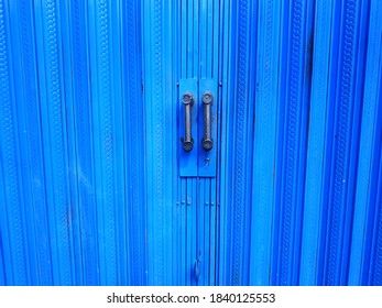 This Blue Rolling Door Is Like A Curtain Providing Adequate Protection And Security Against Fire And Theft.