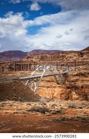 Similar – Image, Stock Photo Hite Crossing Bridge over the Colorado River, USA